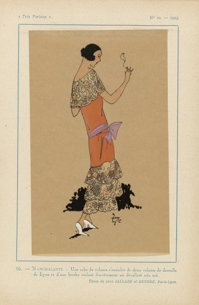 Muy parisino, 1923, nº 10: 16.- INDISPENSACIÓN. - Un vestido de terciopelo... de Anonymous
