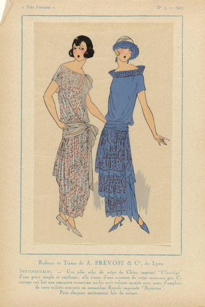 Muy parisino, 1923, nº 3: Cintas y Tejidos de A. PRÉVOST...SENTIMENTALES... de Anonymous