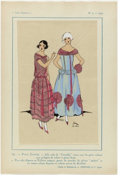 Muy parisino, 1923, núm. 4: 16. - PARA BAILAR. 1. Bonito vestido Crisseldy... de Anonymous