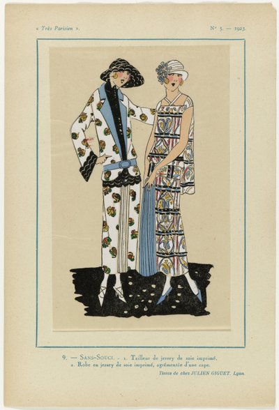 Muy parisino, 1923, nº 5: 9.- SANS-SOUCI. 1. Traje de punto... de Anonymous