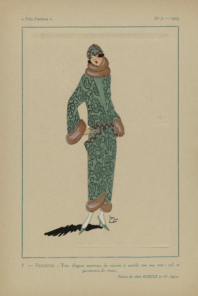 Muy parisino, 1923, nº 7: 7. - FRILEUSE. - Abrigo muy elegante... de Anonymous