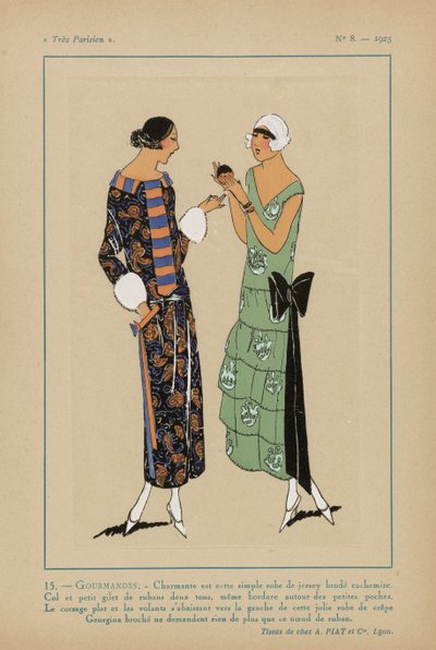 Muy parisino, 1923, nº 8: 15.- GOURMANDISES. - Encantador es este sencillo vestido... de Anonymous