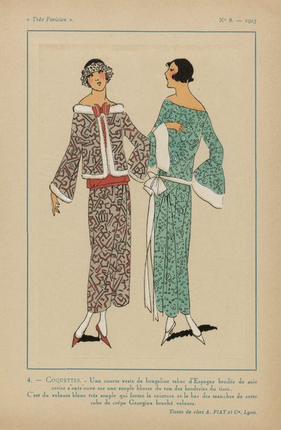 Muy parisino, 1923, nº 8: 4. - COQUETAS. / Una chaqueta corta... de Anonymous