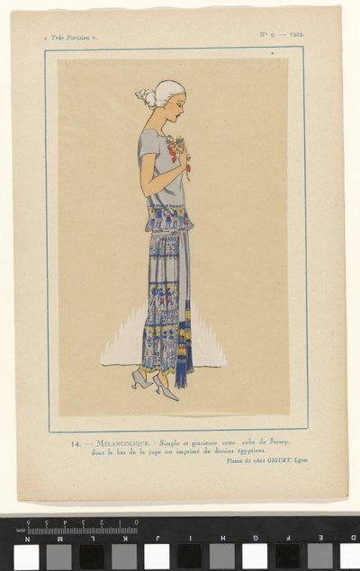 Muy parisino, 1923, nº 9: 14.- MELANCÓLICO. - Sencillo y elegante... de Anonymous