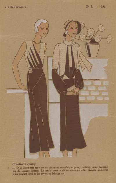 Très Parisien, 1931, nº 6: Jenny creations / 1. de Anonymous