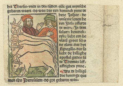 Dos hombres con cinco vacas de Anonymous