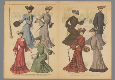 Dos páginas de La Mode du Petit Journal, 10 de noviembre de 1902 de Anonymous