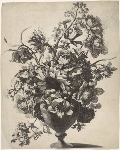 Jarrón con flores de Anonymous
