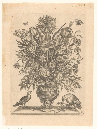 Jarrón con flores y dos pájaros
Jarrones con flores (título de la serie) de Anonymous