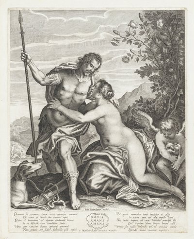 Venus intenta que Adonis deje de cazar de Anonymous