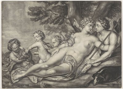 Venus evita que Adonis cace de Anonymous