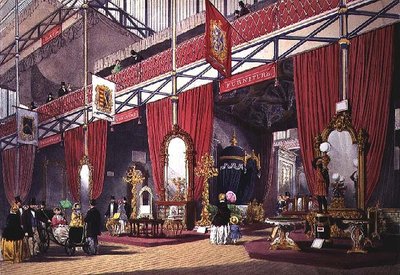 Vista de la sección de muebles de la Gran Exposición, 1851 de Anonymous
