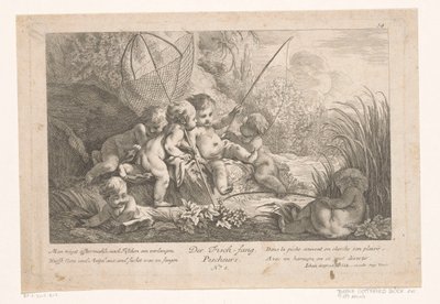 putti de pesca Der Fisch-fang / Pescheurs (título sobre objeto) de Anonymous
