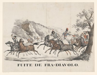 Vuelo desde Fra-Diavolo Fuite de Fra Diavolo (título sobre objeto) de Anonymous