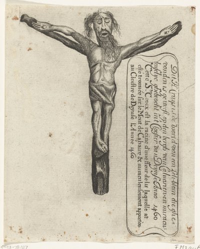 Crucifijo milagroso en el monasterio de Deinze, 1460 Este H. Cruys es la raíz de un Leli-blom que se encontró en den Bergh van Calvarien y Miraculeuselyc ghebrocht in