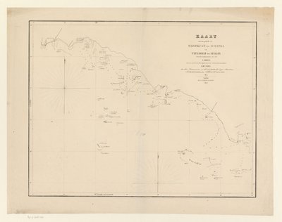 Carta marítima de parte de la costa occidental de Sumatra
Carta marítima de parte de la costa occidental de Sumatra desde Tapanoely hasta Sinkel (título en el objeto) de Anonymous