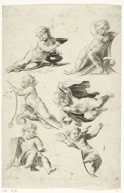 seis putti de Anonymous