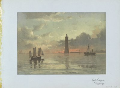 Salida del sol después de la pintura de C. Frederick Sörensen Entrada Ved Skagen Solo. (título en el objeto) de Anonymous