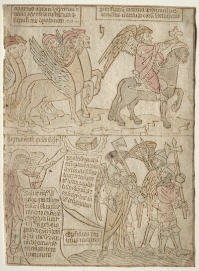 page from the Apocalypse (The Locusts with the Angel of the Abyss and The Sixth Trumpet) de Anonymous