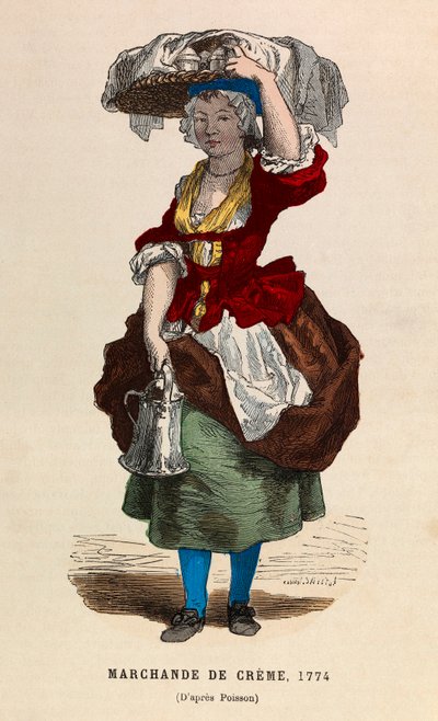 Un comerciante de crema en 1774 - colección privada de Anonymous Anonymous