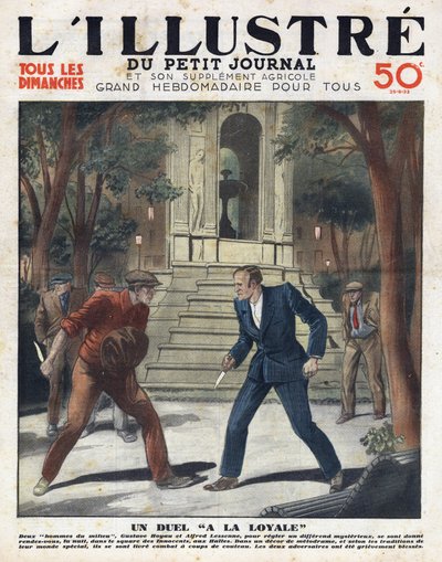 Un duelo justo: Gustave Hoyau y Alfred Lessene se encontraron de noche en la plaza des Innocents aux Halles y lucharon con cuchillo. de Anonymous Anonymous