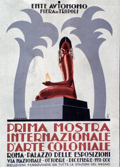 Cartel publicitario para la Primera exposición de arte colonial de Anonymous Anonymous