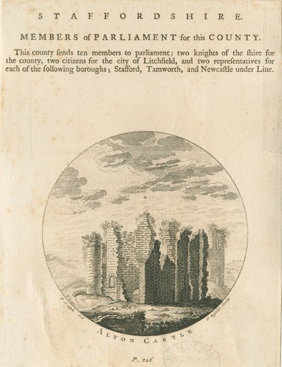 Castillo de Alton: grabado, nd [?finales del siglo XVIII] (impresión) de Anonymous Anonymous