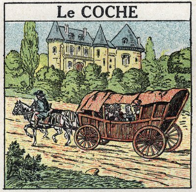 Tracción animal: el tique. Ilustración anónima de 1925. Colección privada. de Anonymous Anonymous
