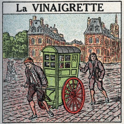 Tracción animal: la silla de ruedas o “dressing” en los siglos XVII-XVIII. Ilustración anónima de 1925. Colección privada. de Anonymous Anonymous