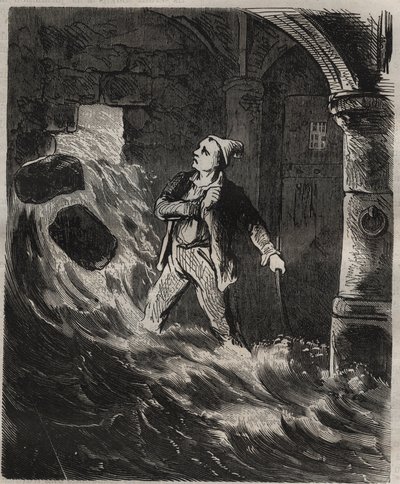 Intento de escape del Bagne de Toulon en el siglo XIX. Grabado en “Histoire des bagnes depuis leur creación à nos jours” (1877) de Pierre Zaccone (1817-1895). Colección privada. de Anonymous Anonymous