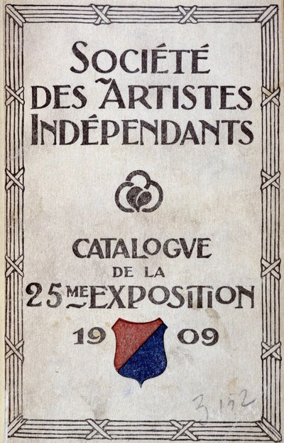 Portada del catálogo de la exposición de la sociedad de artistas independientes de Anonymous Anonymous