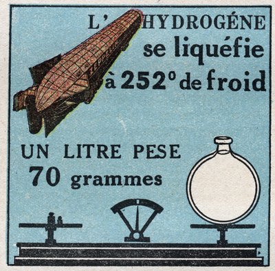 Cambios de estado: vapores. La licuefacción del hidrógeno tiene 252 grados de frío. Ilustración anónima de 1925. Colección privada de Anonymous Anonymous