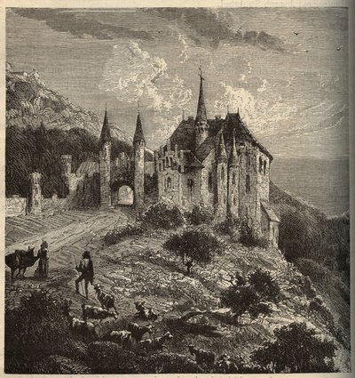 Castillo de Montet - Vandoeuvre-les-Nancy - Lorena - grabado en 