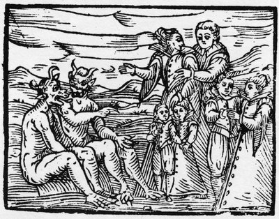 Niño admitido en el Sabbath por primera vez - “Compendium Maleficarum”, trata sobre brujas, su maldad y sus sortilegios por Francesco Maria Guazzo (1608) - Colección privada de Anonymous Anonymous