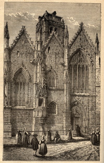 Iglesia de Notre-Dame de Vidrio - Vidrio (Ille-et-Vilaine) - grabado en 