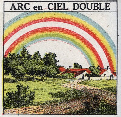 Colores: doble arco iris. Ilustración anónima de 1925. Colección privada. de Anonymous Anonymous