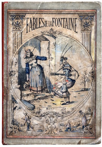 Portada. Ilustración anónima para Las Fábulas de Jean de La Fontaine (1621-1695). Imágenes de Pont-a-Mousson, circa 1880. Colección privada. de Anonymous Anonymous
