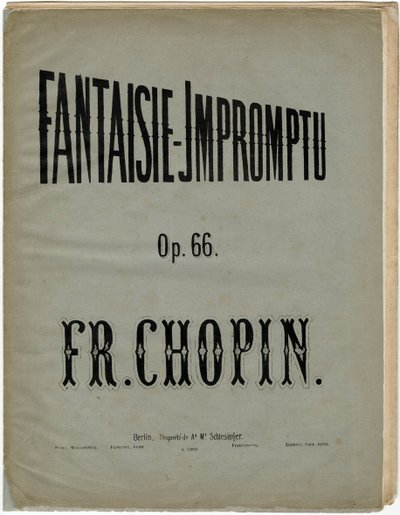 Portada de la edición alemana de la Fantaisie-Impromptu, Op. 66 de Anonymous Anonymous