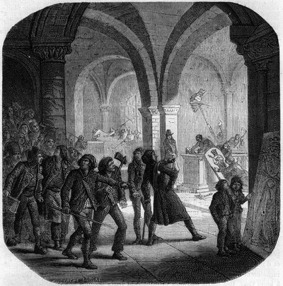 Destrucción de las tumbas reales de la monarquía francesa en la Iglesia de Saint-Denis de Anonymous Anonymous