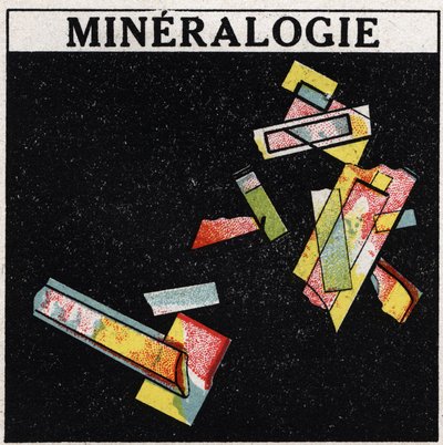 Doble refracción: mineralogía. Ilustración anónima de 1925. Colección privada. de Anonymous Anonymous