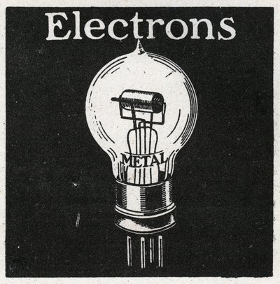 Fenómenos eléctricos: electrones. Ilustración anónima de 1925. Colección privada. de Anonymous Anonymous