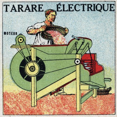 Herramientas eléctricas: sección transversal de un tarar eléctrico. Ilustración anónima de 1925. Colección privada. de Anonymous Anonymous