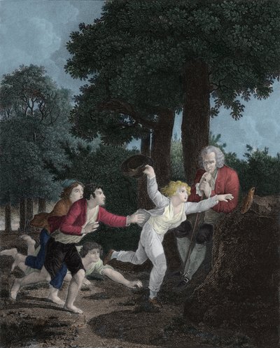Emile gana la carrera de Ilustración para "Emile o De la educación" del filósofo suizo Jean Jacques (Jean-Jacques) Rousseau (1712-1778) de Anonymous Anonymous