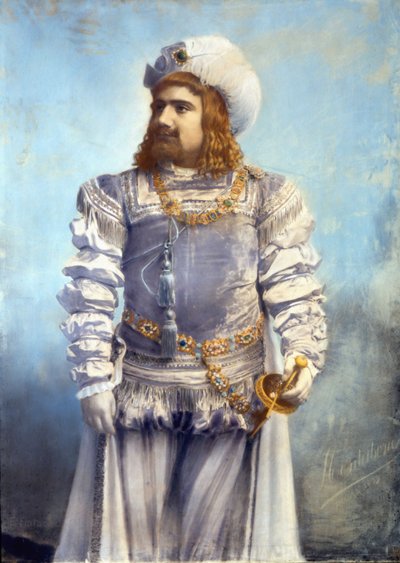 Enrico Caruso (1873-1921), tenor italiano en el papel de Fausto en el Mefistófeles de Arrigo Boito. Foto coloreada a mano. Roma de Anonymous Anonymous