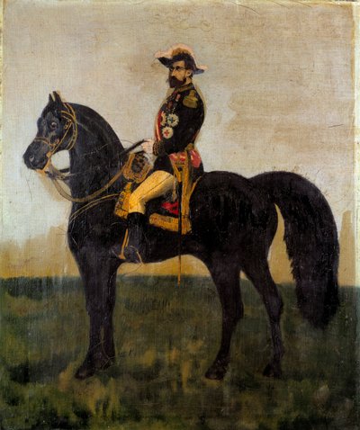 Retrato ecuestre del General Georges Boulanger (1837-1891) político de Anonymous Anonymous