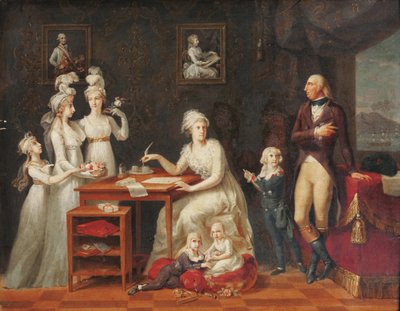 Rey Fernando IV de Nápoles y Sicilia con su familia de Anonymous Anonymous