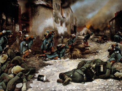 Primera Guerra Mundial (1914-1918): Batalla en Chatillon sur Morin (Chatillon-sur-Marne) en septiembre de 1914 de Anonymous Anonymous
