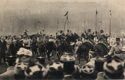 Primera Guerra Mundial 1914-1918: visita del presidente francés Raymond Poincaré (1860-1934) y el presidente del consejo, Georges Clemenceau (1841-1929) a Metz el 8 de diciembre de Anonymous Anonymous