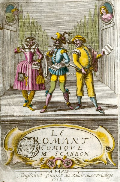 Frontispicio de “La novela cómica” del escritor francés Paul Scarron (1610-1660) de Anonymous Anonymous
