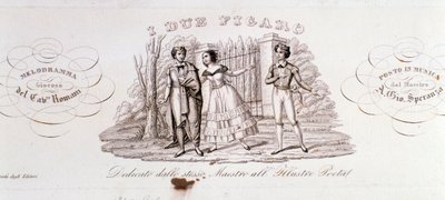 Portada de I due Figaro, ópera de Alessandro Speranza de Anonymous Anonymous